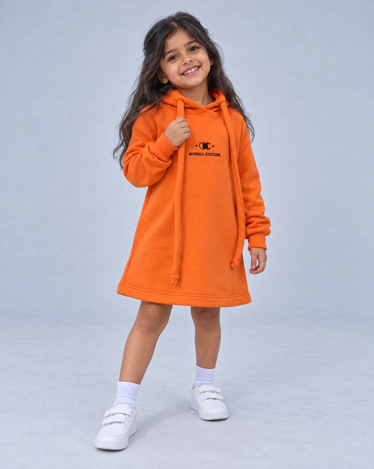Cozy Blossom Girls hooded Dress