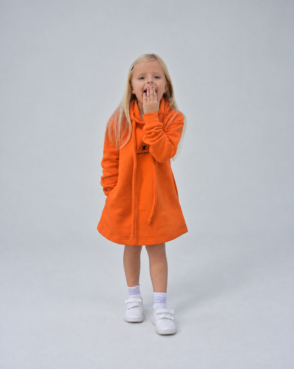 Cozy Blossom Girls hooded Dress