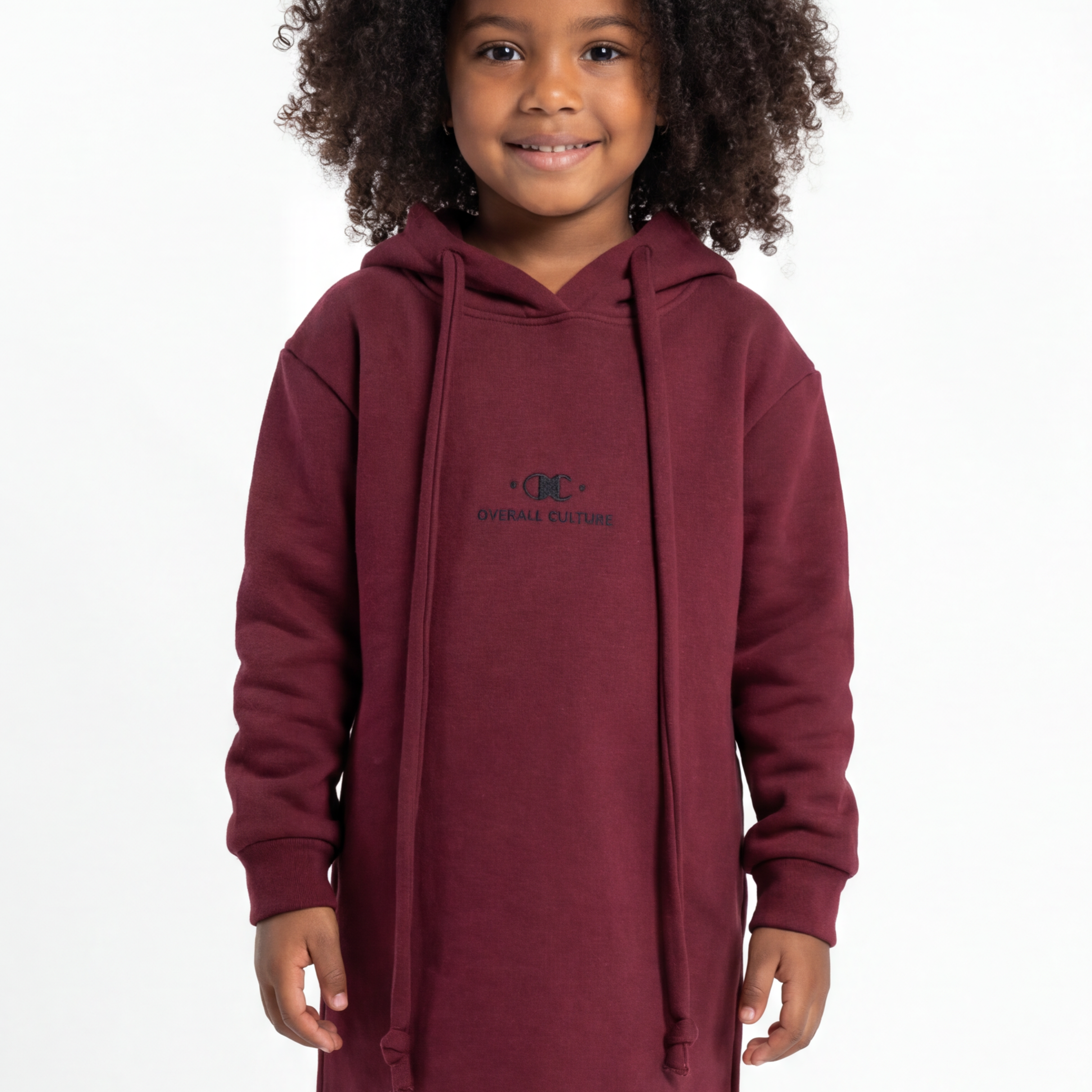 Cozy Blossom Girls winnter hooded Dress