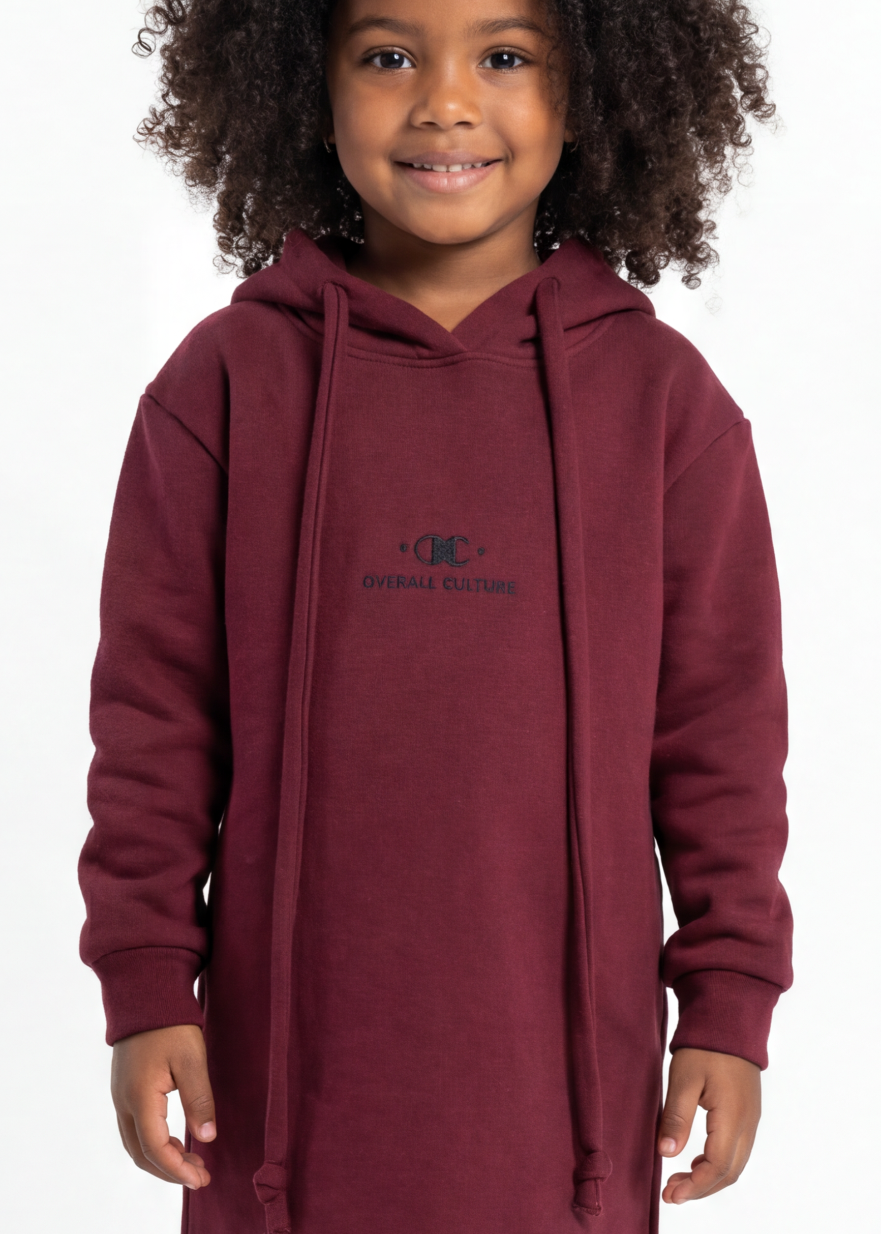 Cozy Blossom Girls winnter hooded Dress