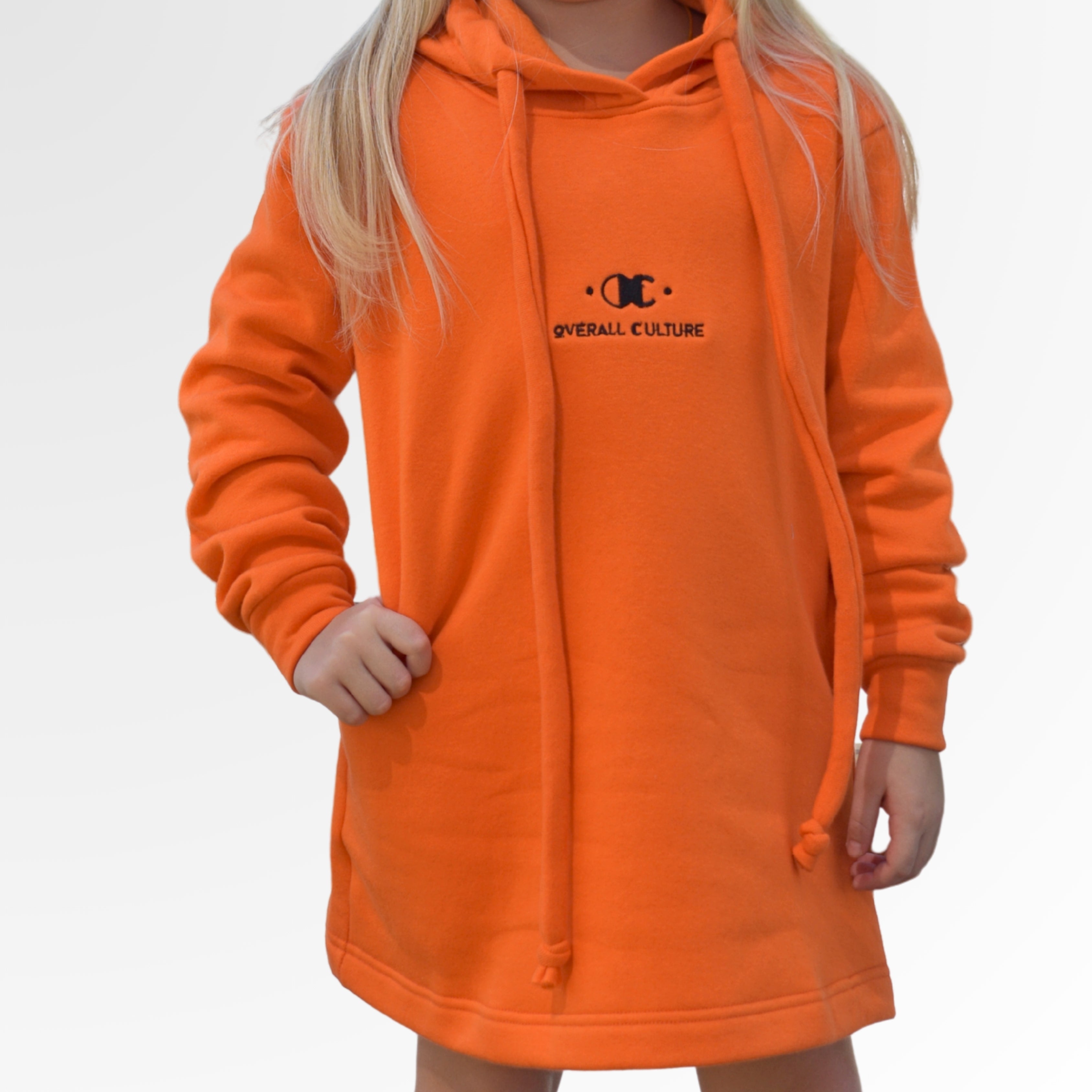 Cozy Blossom Girls winnter hooded Dress