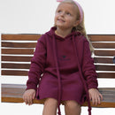 Cozy Blossom Girls winnter hooded Dress