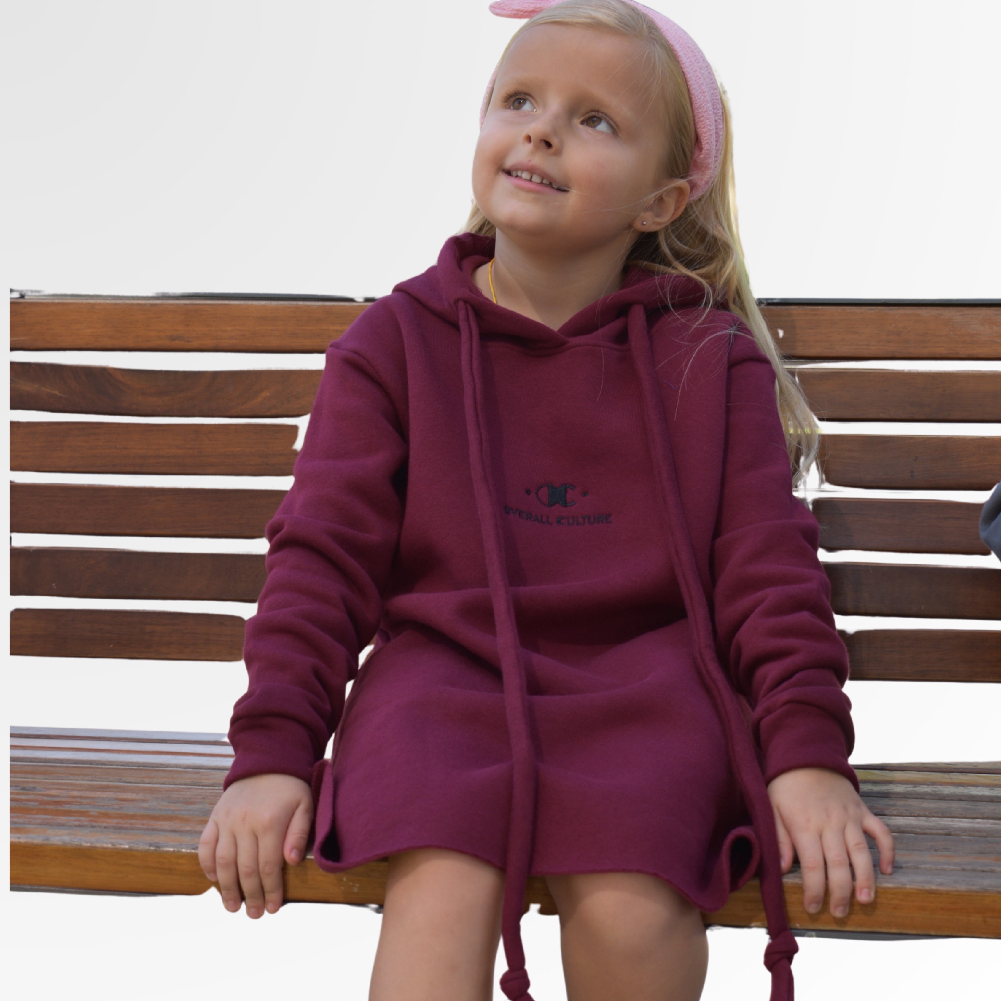 Cozy Blossom Girls winnter hooded Dress